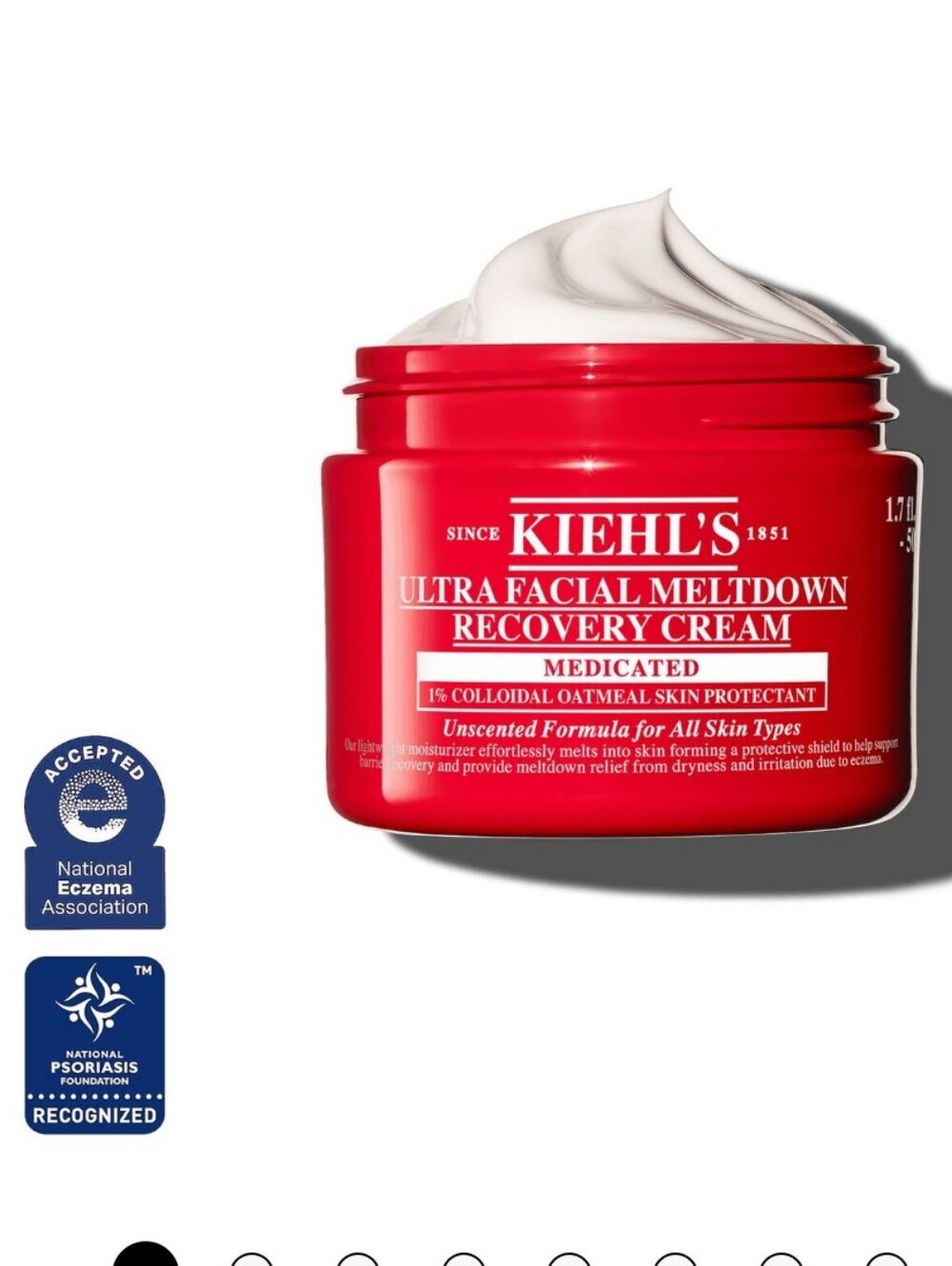 Kiehl's Ultra Facial Meltdown Medicated Recovery Cream. Unscented. New, Unused.